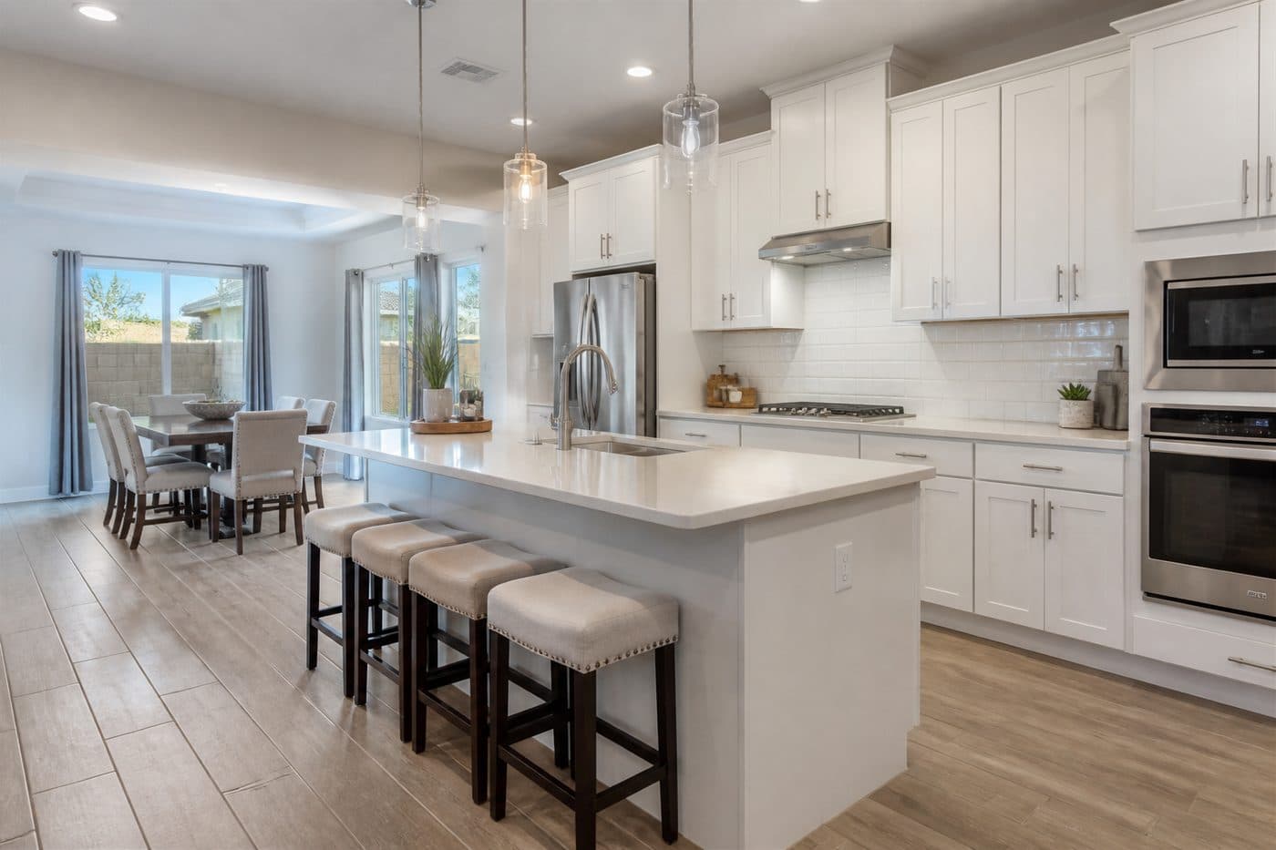 Gourmet kitchen with island at Terra at Skyeview, Las Vegas NV 89166